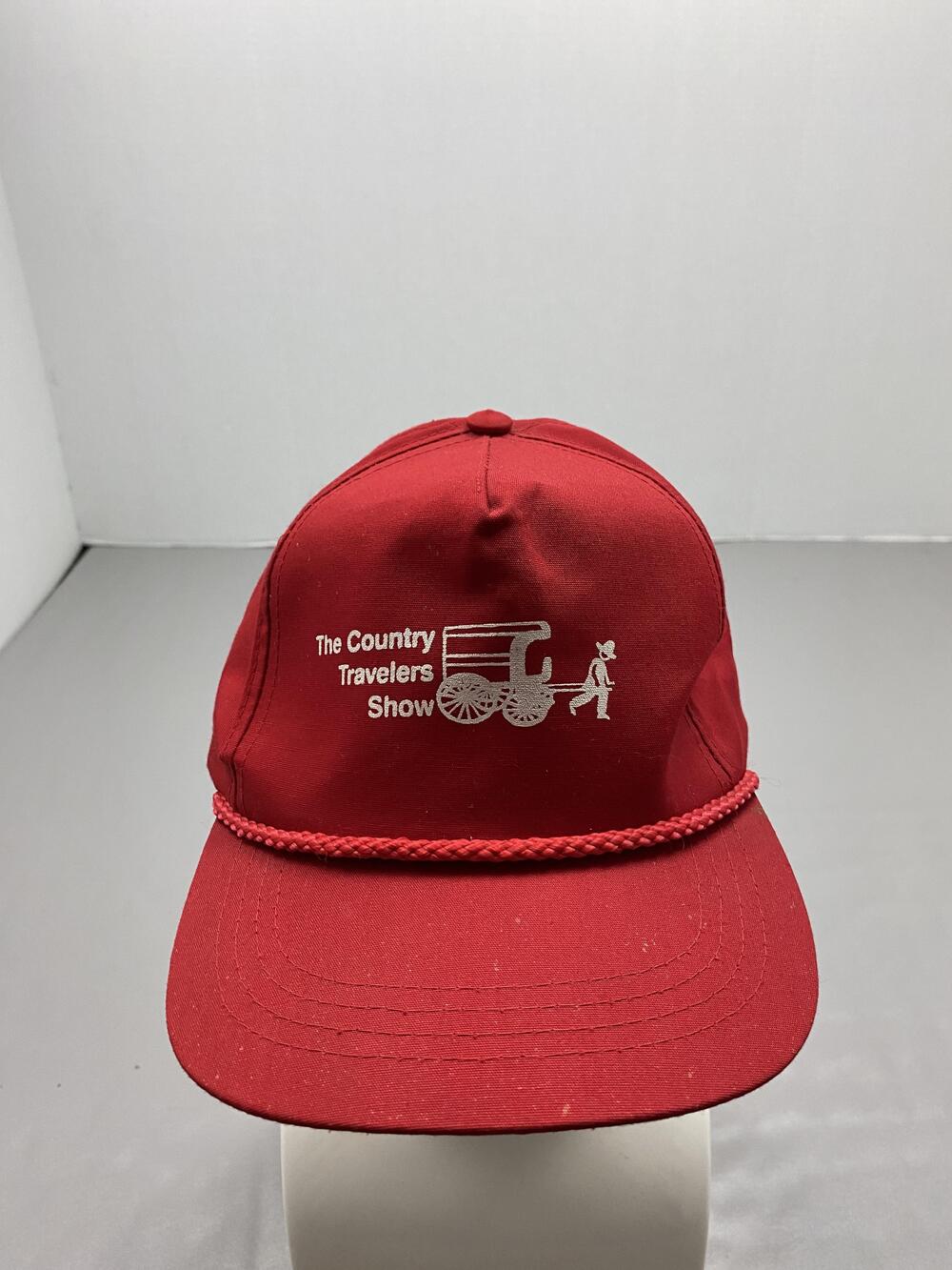 Hat Cap Snap Back One Size Red The Country Travelers Show Embroidered Mens